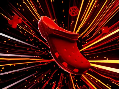 crocs universe vol.3 3d 3d animation animation blender branding c4d cinema4d crocs design houdini inspiration motion motion design motion graphics neon octane red redshift render shoes