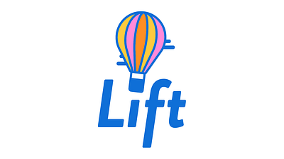 Lift Hot Air Balloon Logo branding dailylogochallenge graphic design illustration logo typography vector