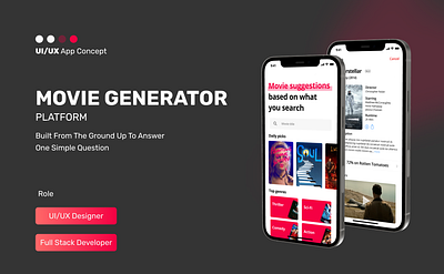 📱 Movie Generator App Concept app design graphic design mobile mobile app mobile app concept movie ui ux