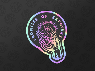 Promises of exposure holographic sticker draw holographic sticker promises of exposure skeletion sticker x ray