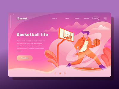 Playing Basketball Illustration graphic design illustration uiux design