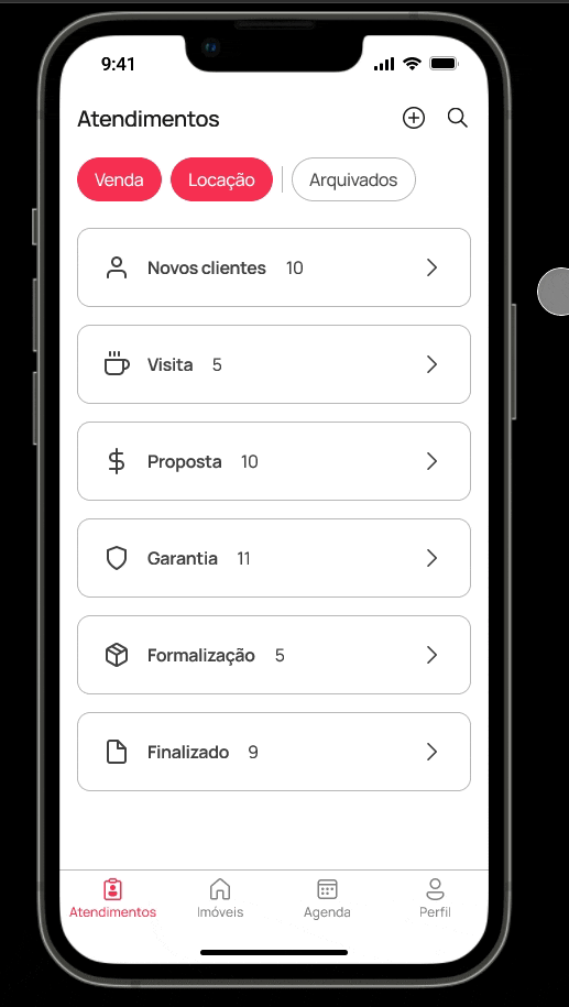 Kenlo app - Compartilhar imóvel