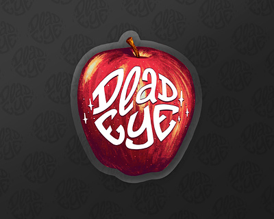 Clear Dead eye apple sticker apple clear sticker deadeye illustraion procreate