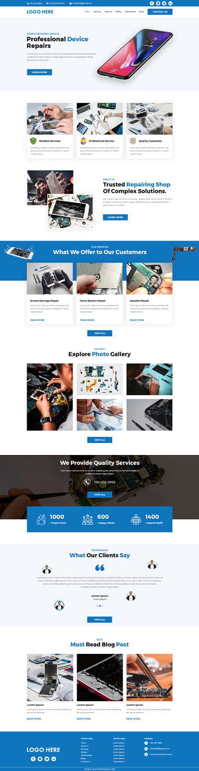 PGE Support - Professional Mobile Repairs Service | landing page design iphone job maps mobile mobile app navigation repairs ui user interface ux web design