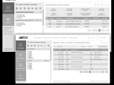 Low Fidelity design for Test Assessment app assessment system corporation cats computer testing application high fidelity low fidelity mockup online exam online testing product design prototype test assessment ui uiux ux web apps wireframe