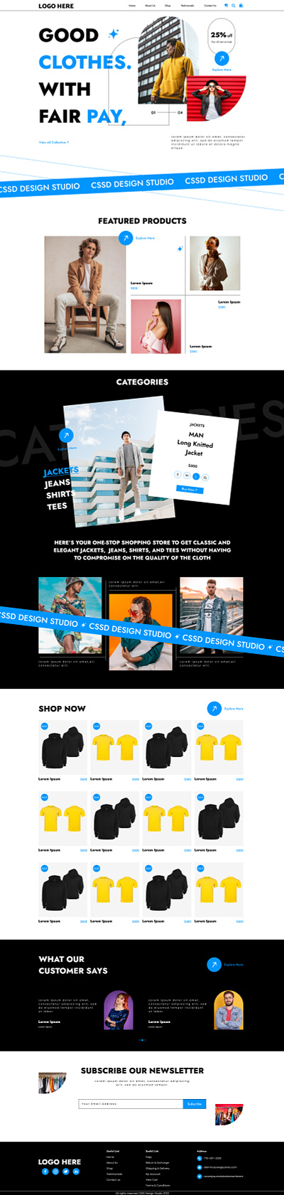 CSSD Design Studio | landing page design inspiration - Webnotix e commerce e commerce design onlineshop shop web web design webdesign website design