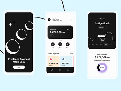 Freelancer Payment Mobile App app mobile app payment ui ui design website