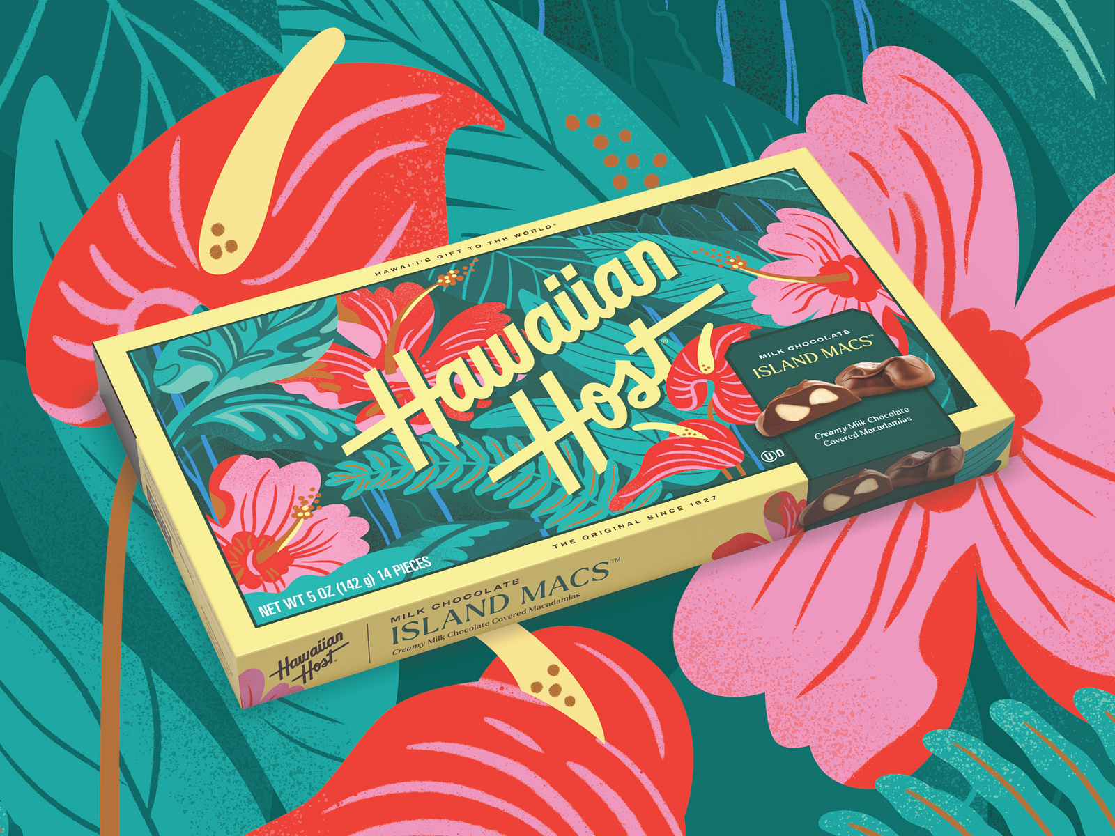 Tropical illustration for Hawaiian Host by Jordan Kay on Dribbble