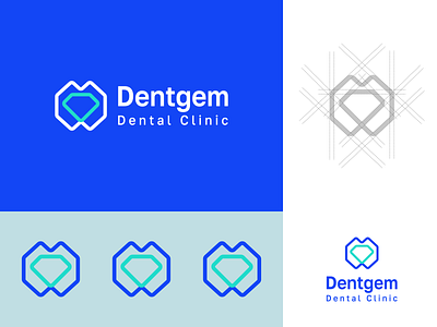 Dentgem Logo Design adobe branding design graphic design illustration logo social media post ui ux vector