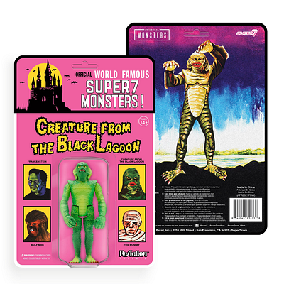Creature from the Black Lagoon design digital painting graphic design illustration packaging packaging design toy packaging
