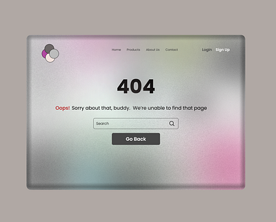 404 ERROR PAGE app branding dailyui design graphic design illustration logo ui ux vector