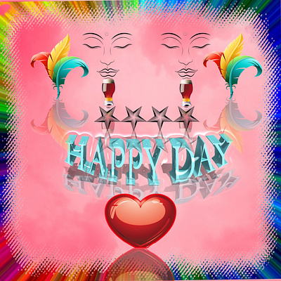 Happy day 3d animation banner branding design graphic design illustration logo motion graphics ui vector