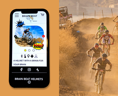 Bluetooth Helmet App branding cycling graphic design helmet ui ux