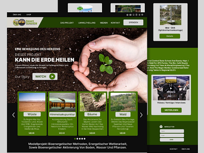 UI/UX Design for a Desert Greening Project Website ui uiux user interface design website design website ui