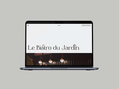 Le Bistro du Jardin brand identity branding design graphic design logo typography ui web design web development webflow website
