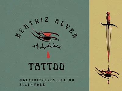 Tattoo | logo & business card branding businesscard card design eyes graphic design illustration logo sword tattoo tattoodesign vector