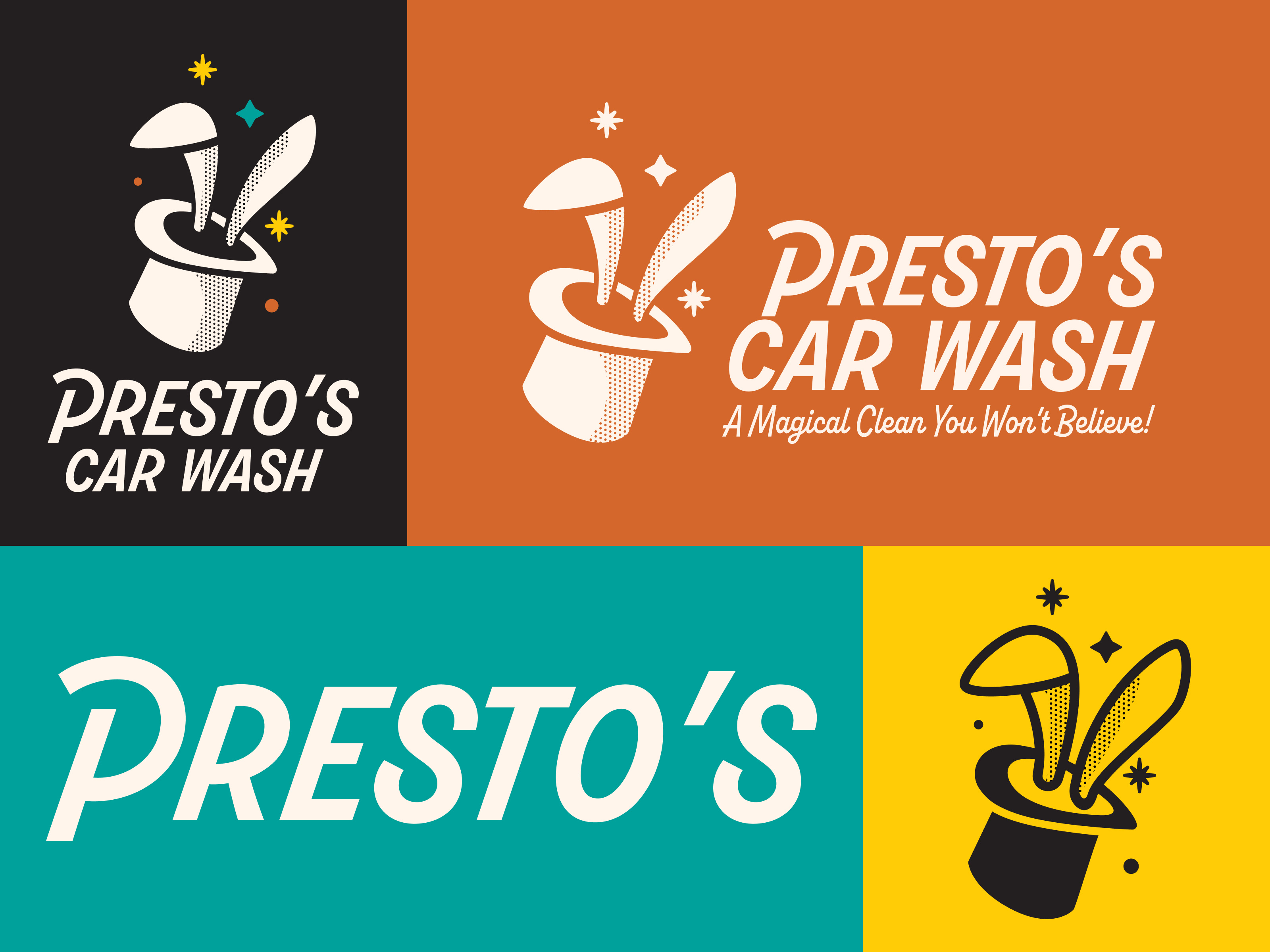 Full Branding Service // Presto's Car Wash by Grant Jones on Dribbble