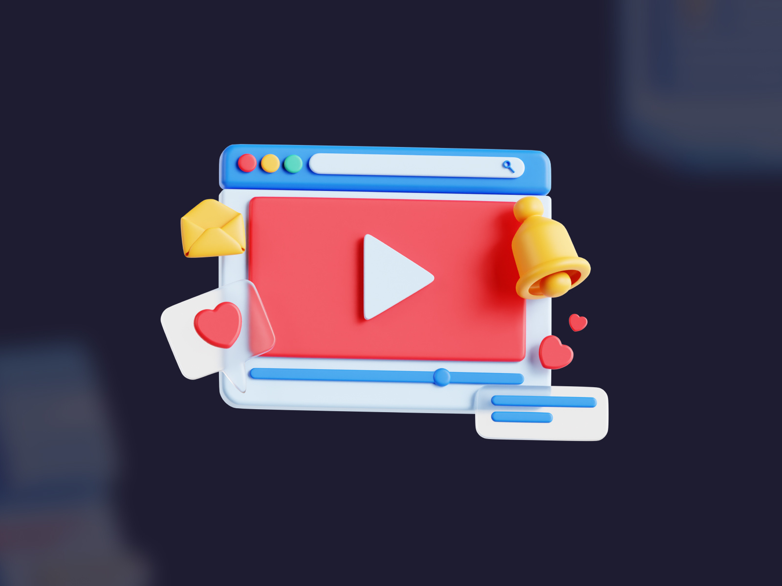 Content Marketing 3d 3d design 3d icons b3d blender content marketing icon icon set icons iconset illustration ui video marketing