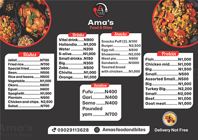 Ama Food Bites branding design graphic design