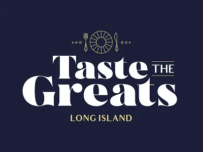 Taste the Greats Logo art deco branding logo long island taste typography