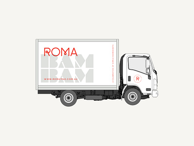 Roma Fridge Truck branding graphic design identity logo logo design red roma roma pizza truck