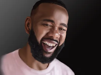 From a friend: laugh digital digital painting draw graphic art illustration laughing portrait