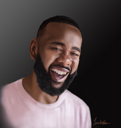 From a friend: laugh digital digital painting draw graphic art illustration laughing portrait