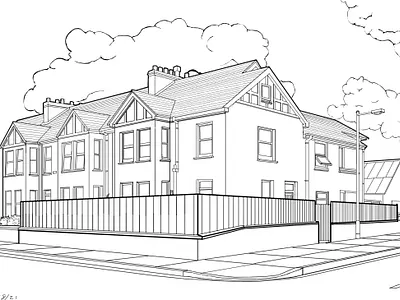 perspective art digital digital painting drawing illustration line art perspective study