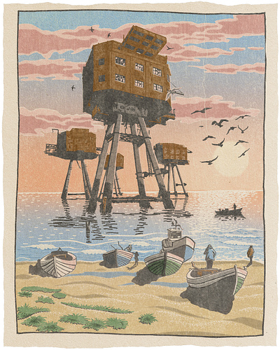Water Towers illustration