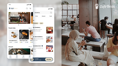 Mobile app cafe/restaurant app design branding cafe design food menu mobile app caferestaurant mobile design uiux