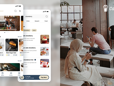 Mobile app cafe/restaurant app design branding cafe design food menu mobile app caferestaurant mobile design uiux