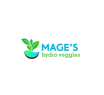 Mage's Hydro Veggies Logo art branding color design graphic design illustration logo