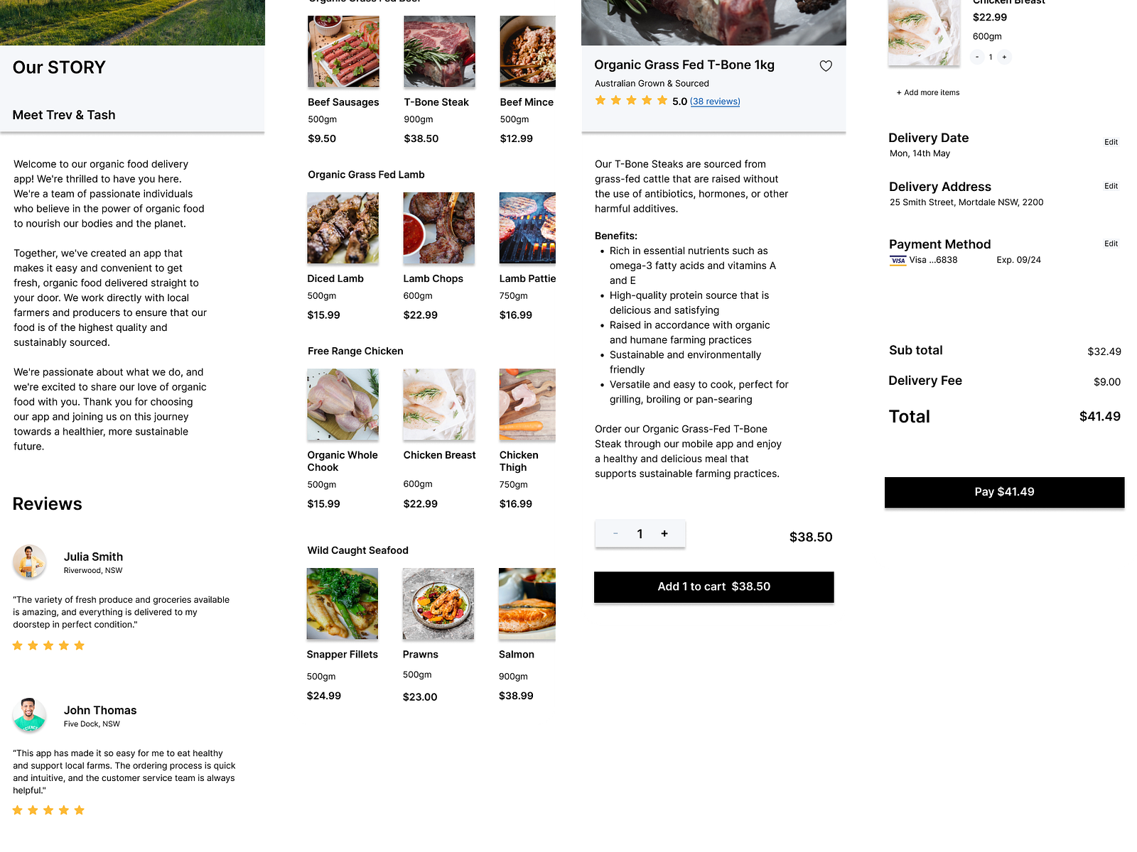 Organic Food Delivery App UI Design by Dianna Coorey on Dribbble