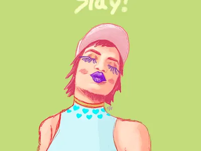 Slay ! artwork avatar character design graphic illustration procreate