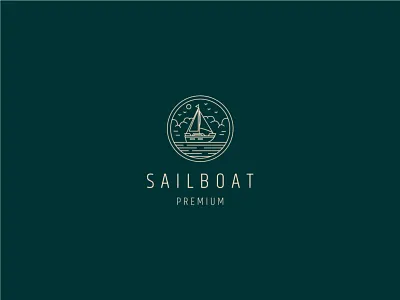 Sailboat line art logo 3d animation app branding business design graphic design illustration logo sailboat line art logo ui