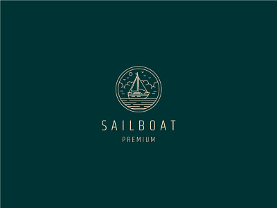 Sailboat line art logo 3d animation app branding business design graphic design illustration logo sailboat line art logo ui