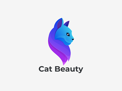 Cat Beauty app branding cat beauty logo cat coloring cat logo design graphic design icon illustration logo ui ux vector