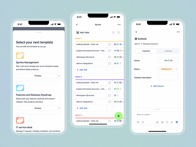 Dashboard: Leafboard - Mobile Task Management Application dashboard dashboard ui input ios app ios design jira mobile app mobile dashboard mobile ui product design project management saas sheet sprint table table design task management task management app ui