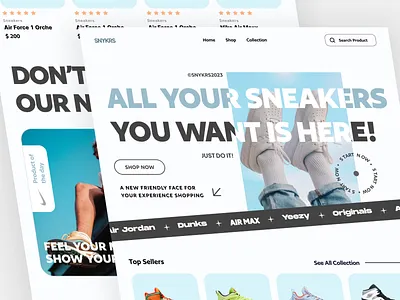 SNYKRS - E-Commerce Website e commerce footwear nike nike air online shop online store product design shoes shoes store shoes website sneaker sneakers ui design ui trend uiux uiux design web design website design