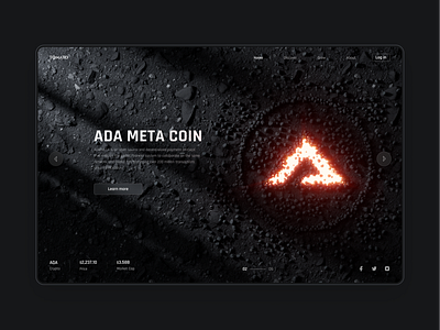 ADA Meta Coin 3d color design ui ux vector web