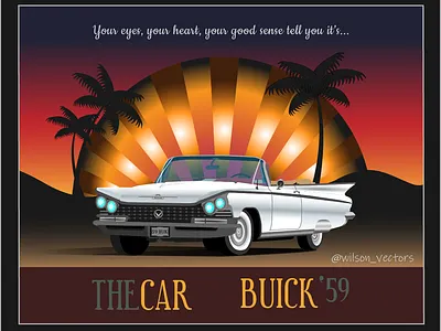 59' Buick buick cars design digital digital painting graphic design illustration logo vectors