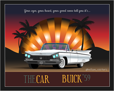 59' Buick buick cars design digital digital painting graphic design illustration logo vectors
