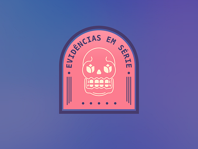 Evidências em Série - Podcast branding design illustration logo skull vector