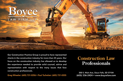 Boyce Law design print print ad