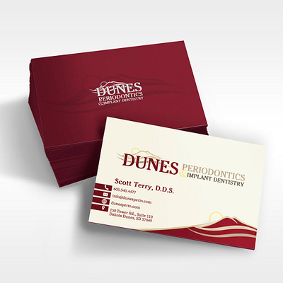 Dunes Periodontics Business Card branding business card design print print design