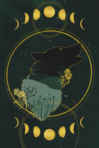 Cover for a deck of tarot cards branding design graphic design illustration tarot
