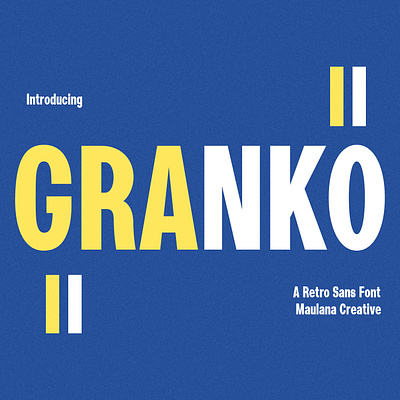 Granko Condensed Sans Display Font branding font fonts graphic design logo nostalgic