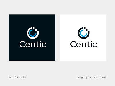 Centic Logo bank blockchain branding finance graphic design logo