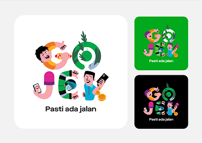 Gojek Merchandise Logo Illustration art branding colorful concept design flatdesign gojek graphic design graphics illustration indonesia