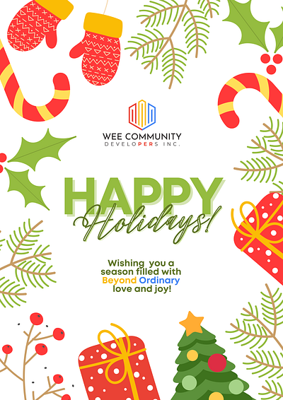 Holiday Gift Card - Wee Community Developers, Inc. branding design graphic design poster